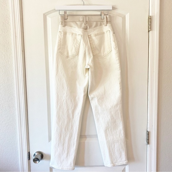 ABERCROMBIE & FITCH 90’s Straight Curve Love Jeans Cream Mixed Fabric - Picture 10 of 14